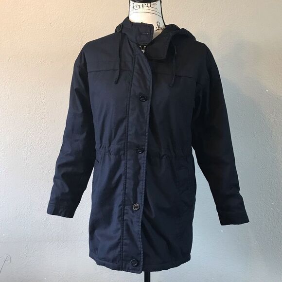 Massimo dutti EUC dark navy black coat jacket warm - Picture 6 of 12